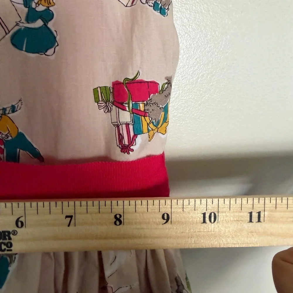 Vintage Joules Christmas Themed Girls Dress Sleeveless Size 4-5